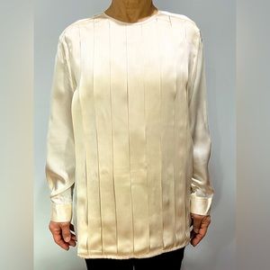 Celine vintage cream silk blouse